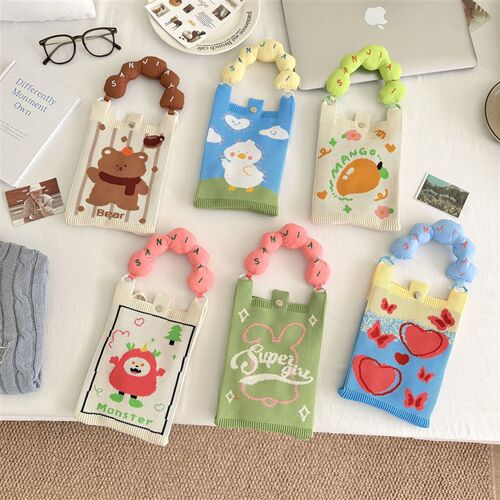 2024新款可爱手机包百搭出门斜挎小包包时尚少女单肩斜挎包手拎袋