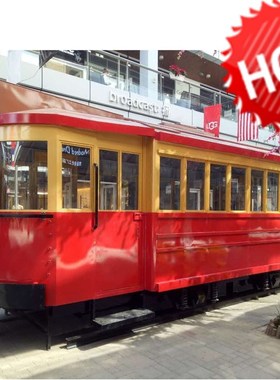 大型复古老式电车1:1汽车模型景区广G场商场售卖车主题餐厅酒吧餐