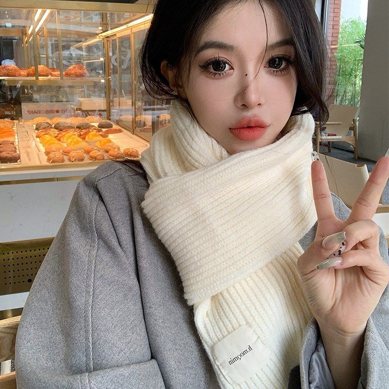 毛线针织纯色围巾秋冬季女款2024新款韩式韩系氛围感护颈围脖时尚,服饰配件/皮带/帽子/围巾,围巾/丝巾/披肩,淘宝优惠券,粉丝福利购,淘宝优惠卷