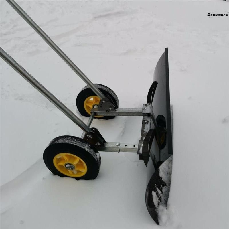 新款手推式轮式手推户外铲子铲雪工具除雪设备雪车雪板神器厂家