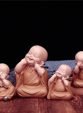 慧能小和尚汽车摇头o摆件创意个性车内饰用品大全可爱车载装饰