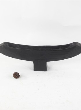 厂家销售c手工制作栗木工艺品桌面玄关船型做旧装饰品创意造型摆