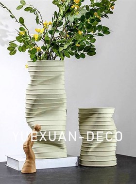 粤萱简约现代陶瓷艺术花器摆件装饰样板间酒店P售楼部家庭书房软