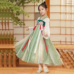 儿童汉服演出服小道童小酒馆胭脂妆国风J古典舞蹈服公主连衣裙超