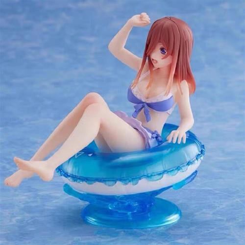 五等分花嫁泳圈中野一花二乃三玖四叶泳装机箱车载摆件手办模型