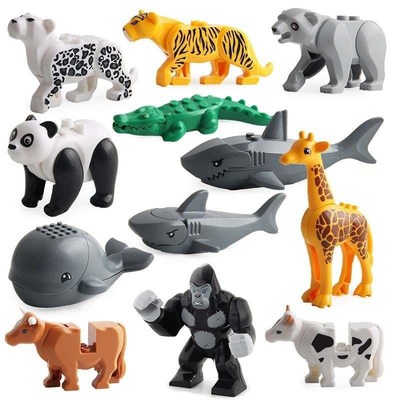 hildren's fun ksiene and eduation animal building bloks toy