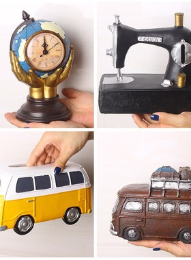 欧式复古摆件留声机创意家居客厅办公室小摆设北欧书Y柜酒柜装饰