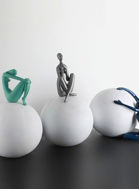 简约现代创意艺术摆件样s板房玄关极简酒店别墅客厅家居软装饰品