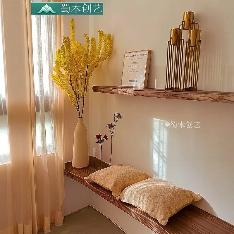 定制北欧风实木书架墙上置物架客厅靠墙展示架家用多层收纳书柜,商业/办公家具,层板/挂板,淘宝优惠券,粉丝福利购,淘宝优惠卷