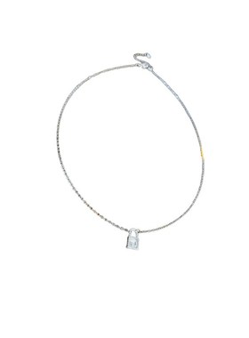 锁头爱心冷淡风吊坠项链轻奢w高级感简约锁骨链新款通勤百搭项饰