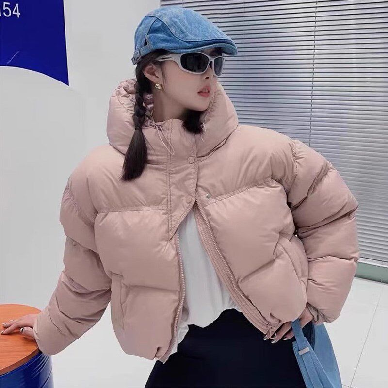 短款羽绒棉服女202o4冬季新款韩版小个子加厚宽松面包服冬天厚外