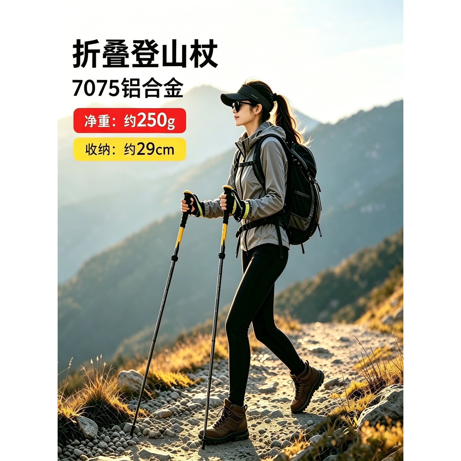 德国leki官网超轻7075铝合金登山杖户外伸缩五节折叠手杖外锁专业