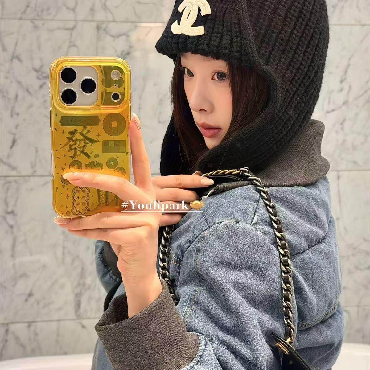 新年高级感金色好运发财13适用iPhone17promax苹果16手机壳15潮14