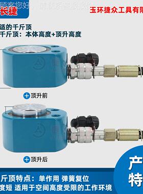 FP-Y3T油压千顶 FPY-30T薄型出力030吨斤本高62 单作用液压千斤
