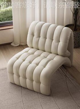 439巴椅牛塞罗那懒功人头层皮Dede拳头椅设计师意式多能折叠躺椅