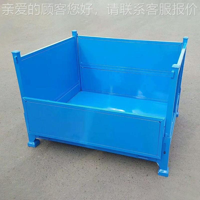 厂家直供 业XYS-06式可折叠金属料箱 仓库堆垛箱 带脚轮工式移动