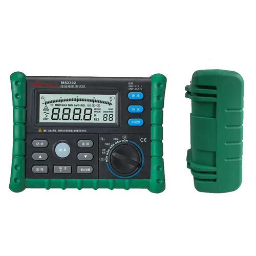 MASTECH MS2302数字接地电阻测试仪液晶显示器100组数据诊断工具