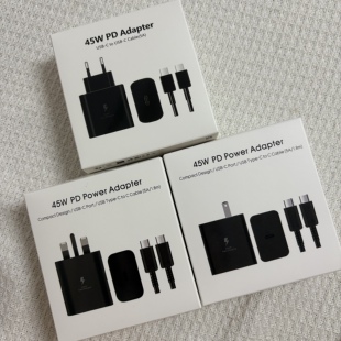 EP-T4510 45W PD Super Fast GaN Charger EU/US/UK Adapter 1.8M Type C Cable For Samsung Z Flip7 S25+