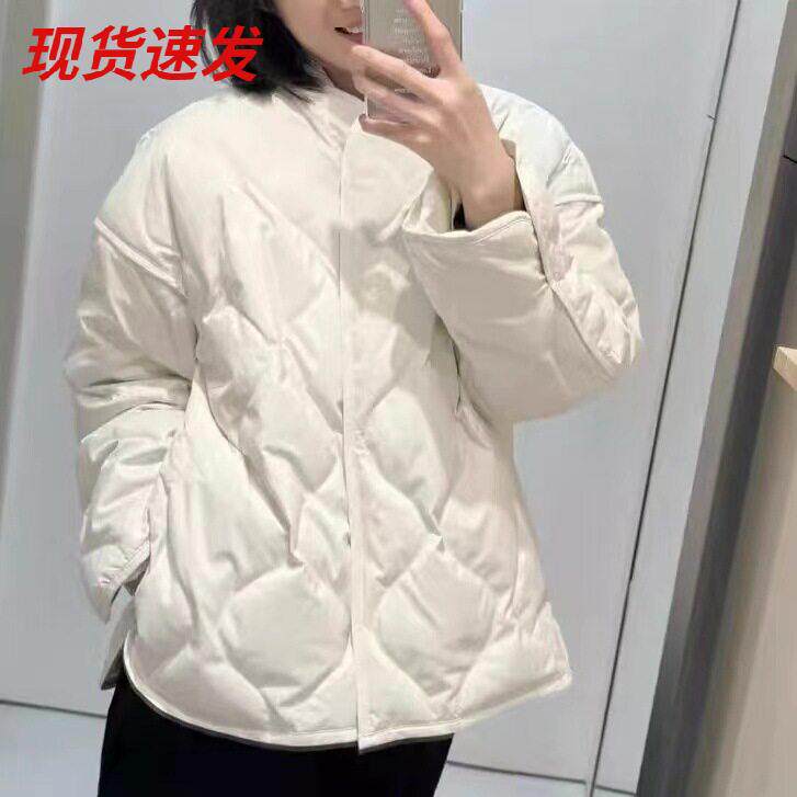 CS女装羽绒服女宽松版型菱格纹理
