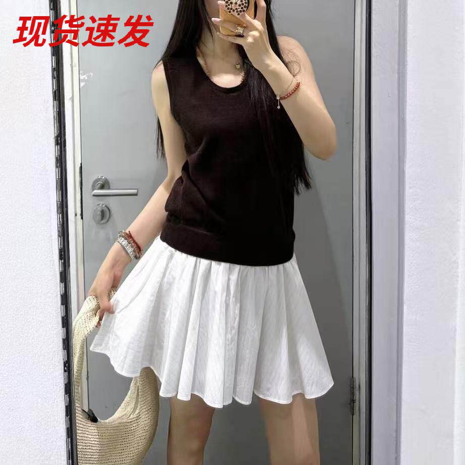 C*S女装针织拼接无袖芭蕾连衣裙