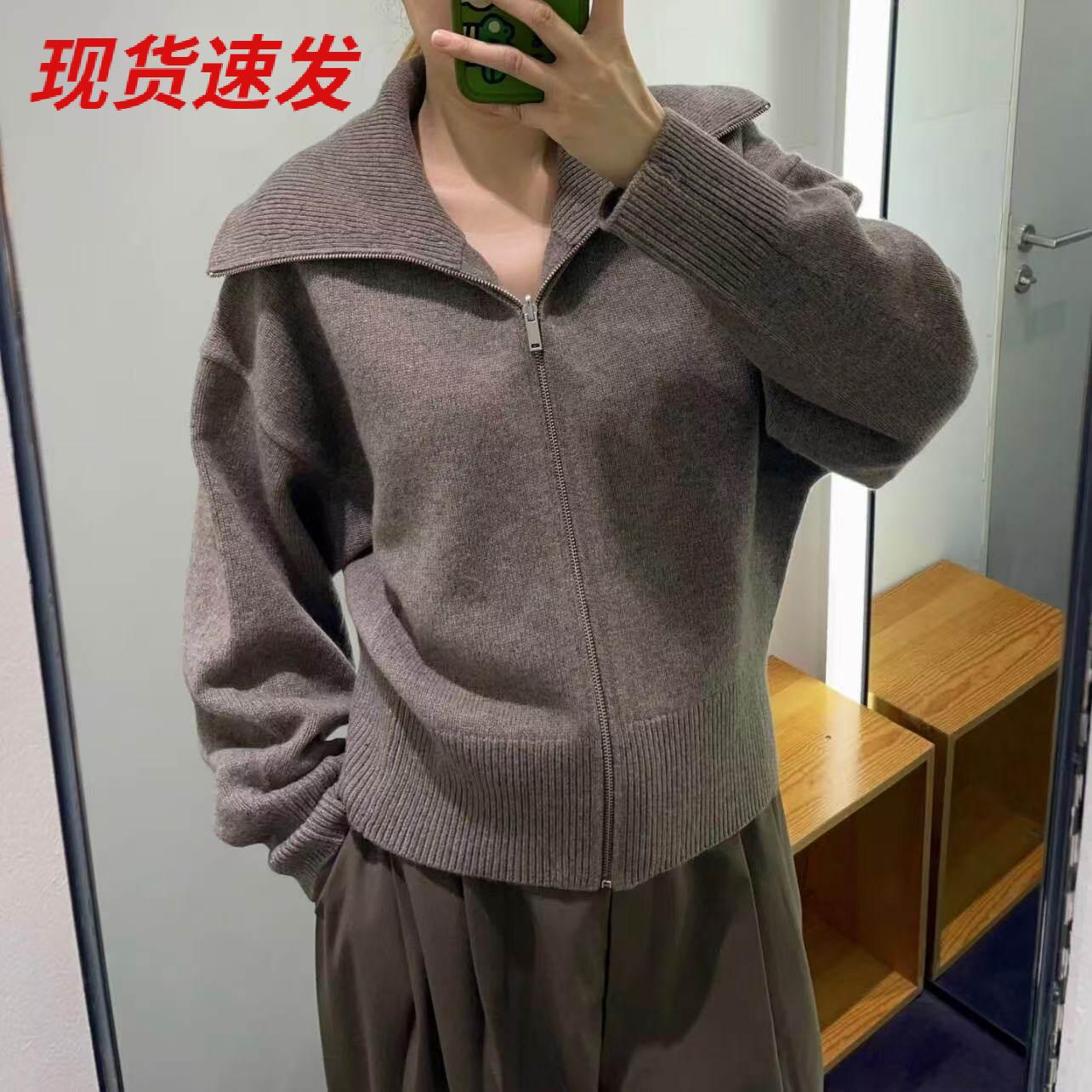 CS女装收腰针织飞行员夹克女冬季