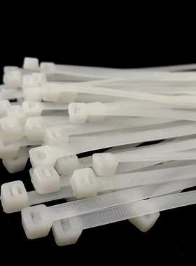 优质新料加粗加韧白色塑料国标尼龙扎带强力卡扣3X150mm多型号