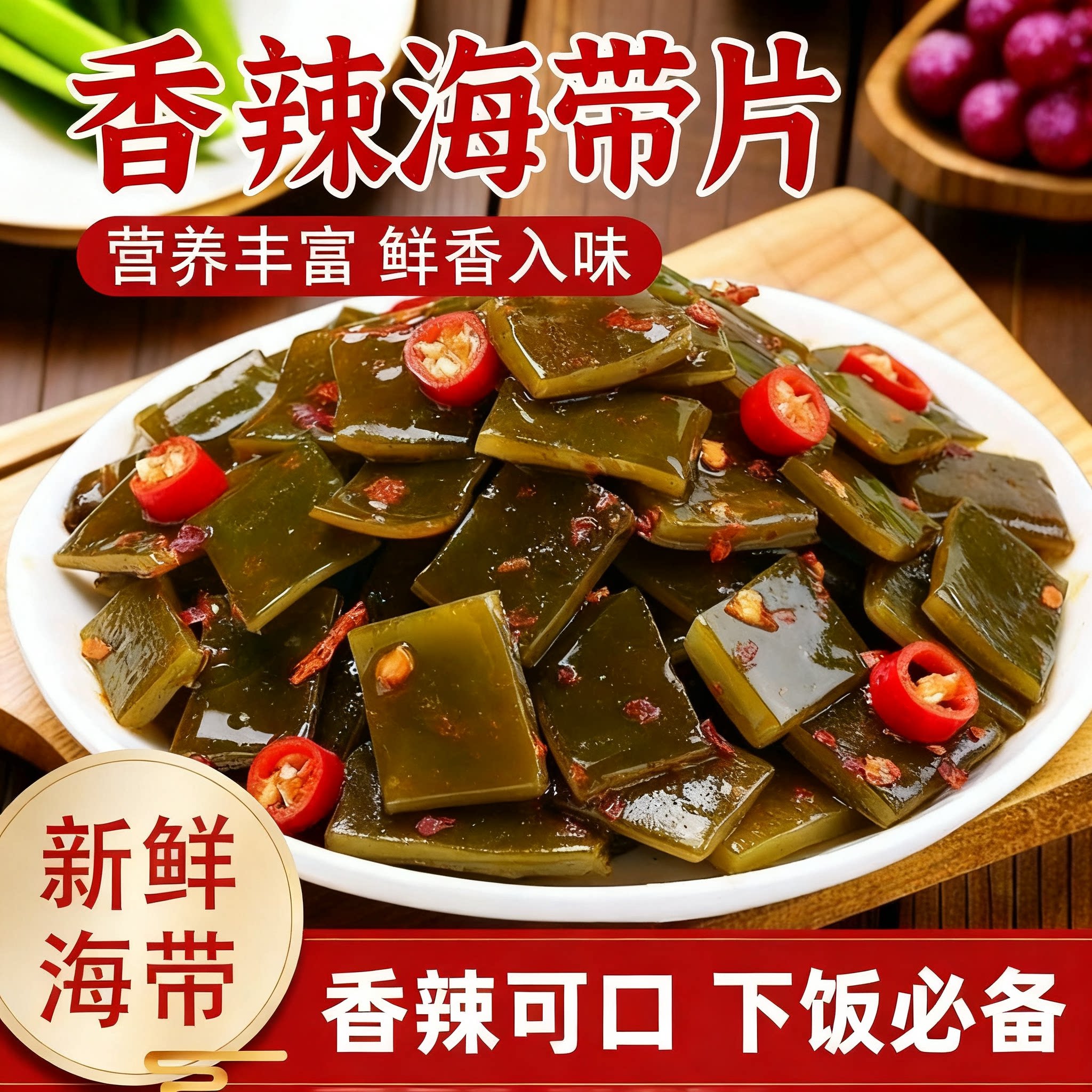 香辣海带片休闲追剧麻辣海带小吃开袋即食袋装批发香辣海带片