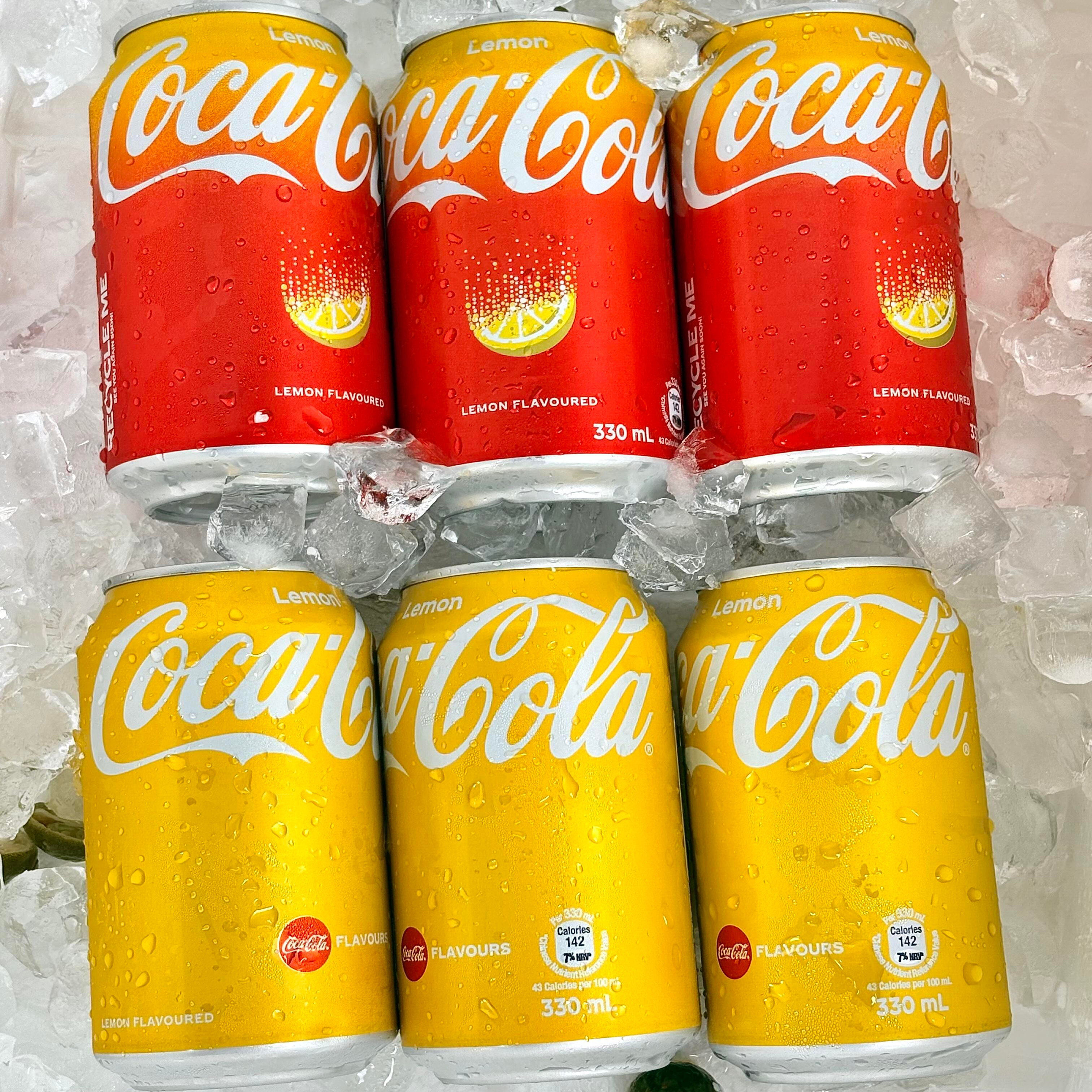 【柠檬可乐】中国香港可口可乐高颜值网红饮料柠檬味可乐饮品年货
