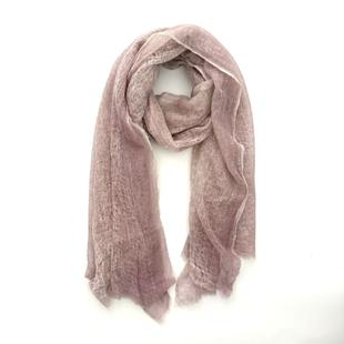 【云雾纱】100山羊绒柔软简约森系薄款冬季围巾女士优雅云雾纱