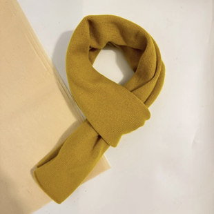 枳实自制100%山羊绒纯色百搭ins围巾秋冬保暖简约针织情侣款围巾