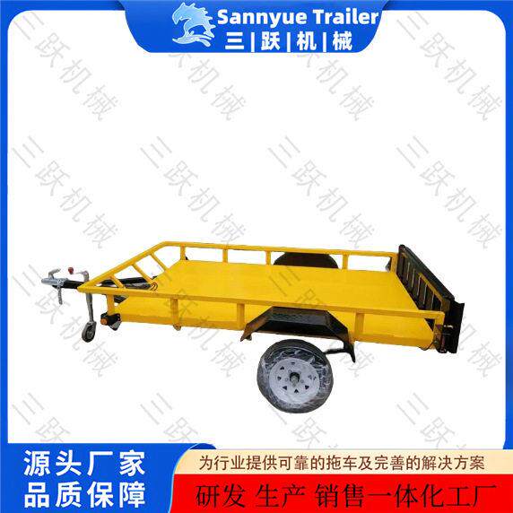 汽车工具拖车道路救援多功能运输拖车爬梯可拆卸半挂拖车