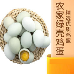 湖北黄冈麻城绿壳乌鸡蛋大别山特产农家高山散养土鸡蛋新鲜草鸡蛋