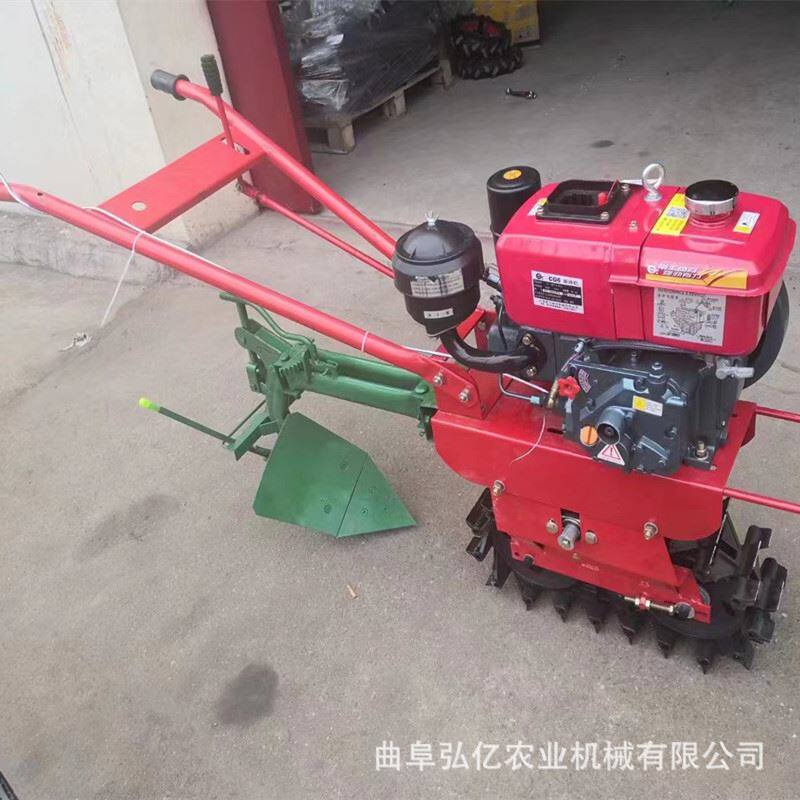 茶园履带小型微耕机云南贵州山地翻田犁地机烤烟甘蔗开沟锄草机
