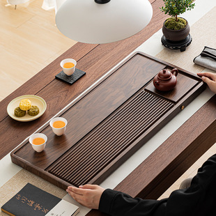 日本品质新中式 小茶 竹木竹制茶盘家用茶具套装 整块茶海排水蓄水式