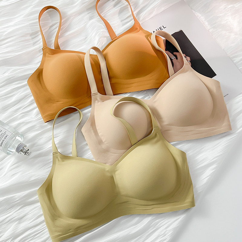 外扩内衣女聚拢小胸显大漫画胸文胸无痕蜜桃杯5cm加厚平胸专用罩