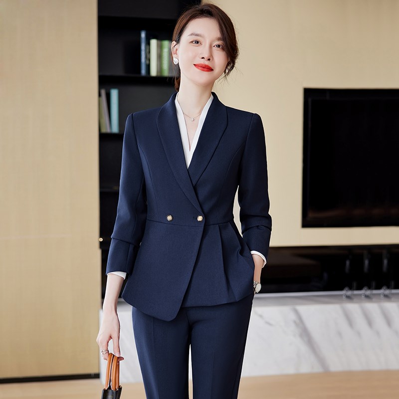 职业西装套装女秋季高级感两件套珠宝店美容院会所工装气质工作服