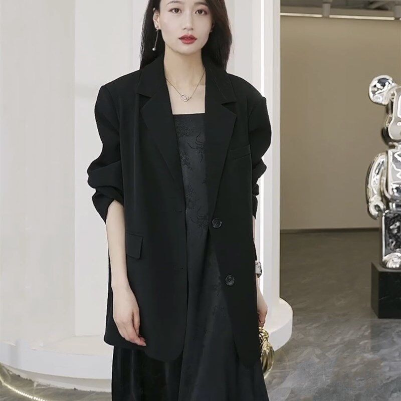 高端轻奢时尚休闲廓形西装外套女2024春秋新款气质百搭小众西服