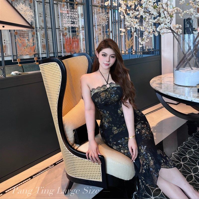 胖婷大码定制胖mm梦回古早年新中式高级气质改良版旗袍连衣裙