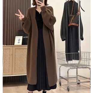 软糯慵懒风毛衣外套女秋冬2023新款爆款针织开衫中长版韩系高级感