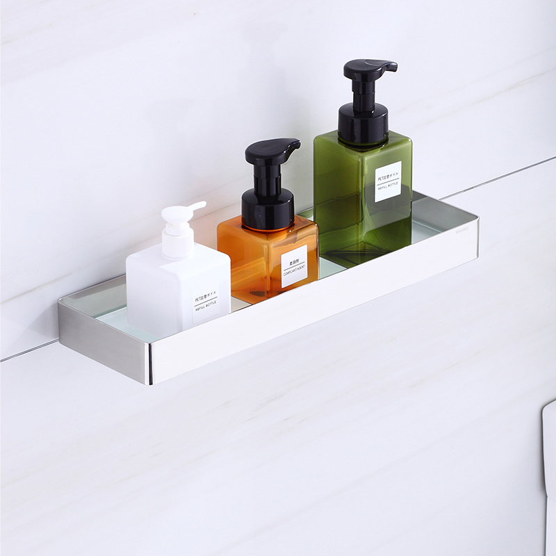 卫生间置物架浴室不锈钢收纳墙上壁挂式洗漱台化妆品免打孔厕所