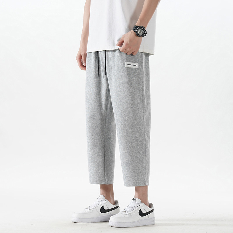 八分裤男夏季薄款宽松潮流新款休闲9九分裤小个子运动卫裤8分裤子