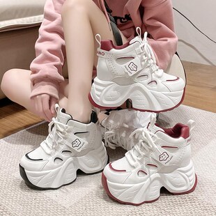 10cm欧货老爹鞋女超火2025新款春季休闲L鞋子厚底小个子内增高女