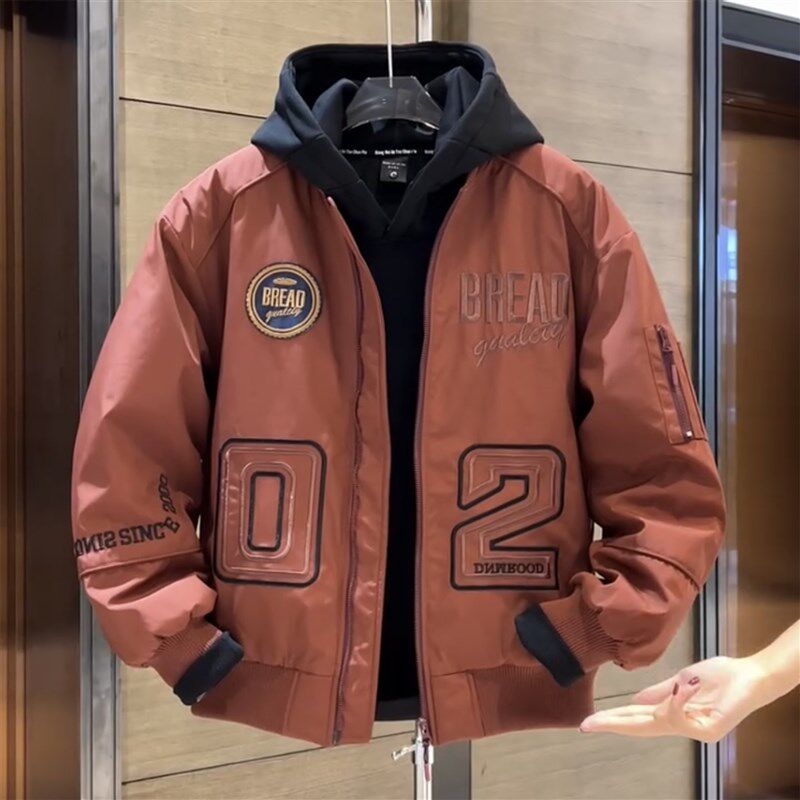 美式潮牌复古休闲上衣男春秋薄款刺绣外套棒球服情侣修身夹克外套