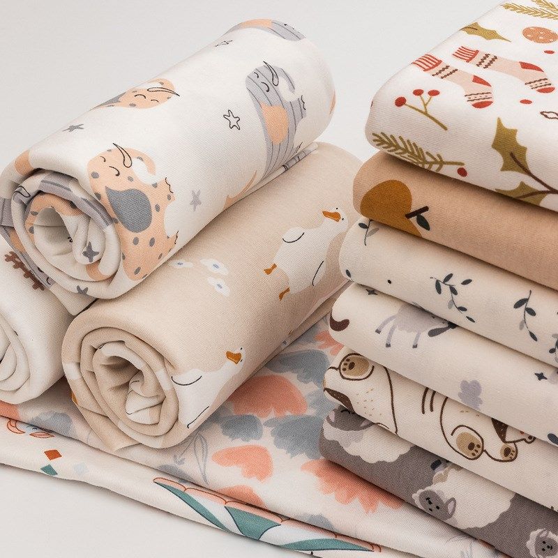 200g精梳棉印花棉毛面料 a类纯棉布料 儿童床品布料 现货,纺织面料/辅料/配套,面料/布类,淘宝优惠券,粉丝福利购,淘宝优惠卷