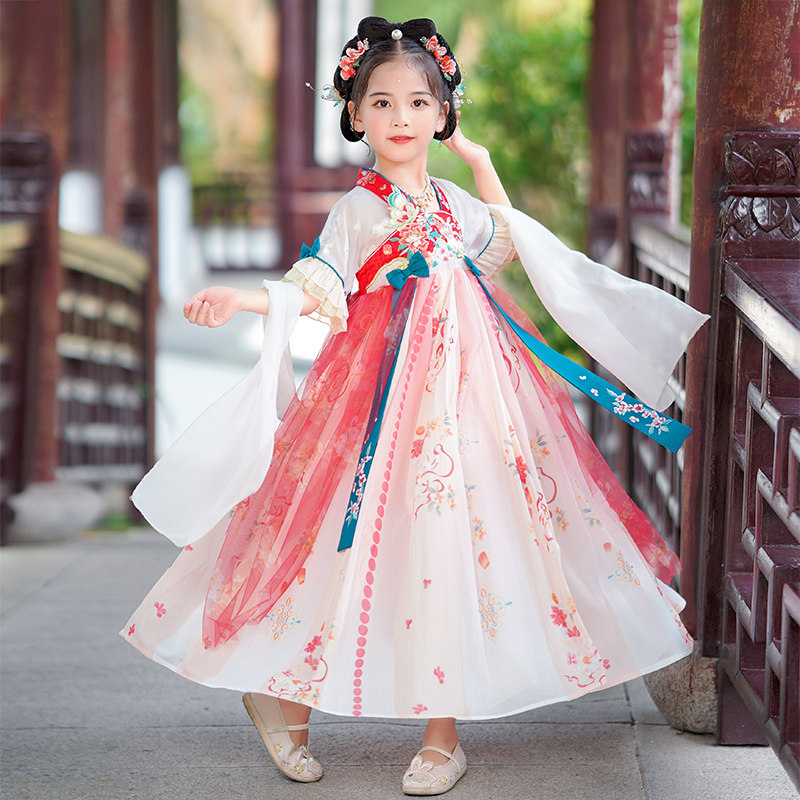 儿童夏装汉服超仙古装女童2025新款女孩古风唐装春款连衣裙子夏季