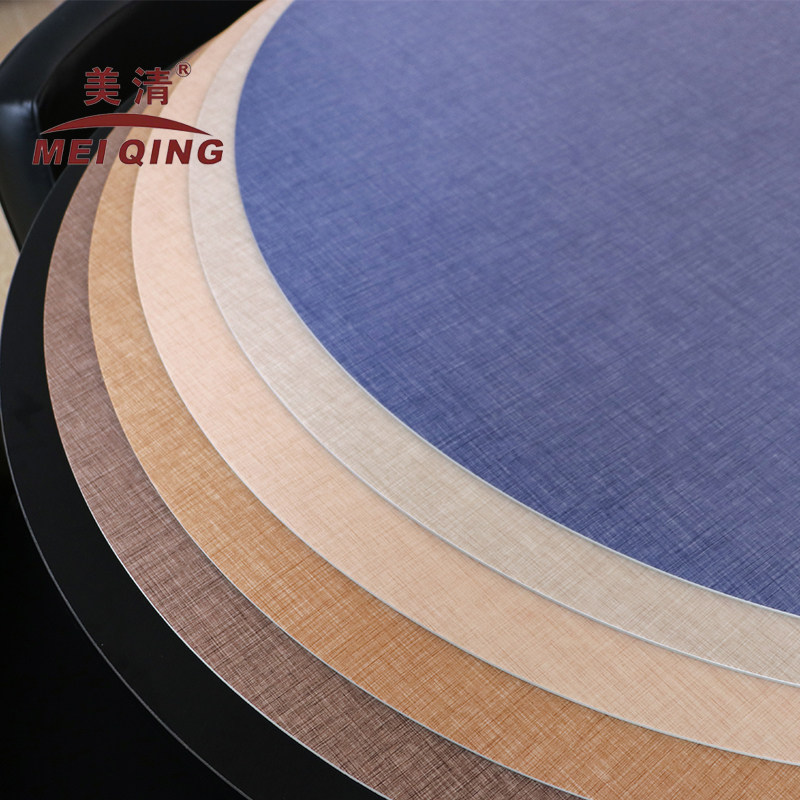 台布圆桌桌布纯蓝色办公书桌w桌布圆形pvc桌垫防水防油免洗防烫厚