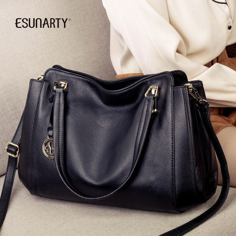 真皮大容量手提包女2024新款时尚中年妈妈款头层牛皮斜挎单肩大包