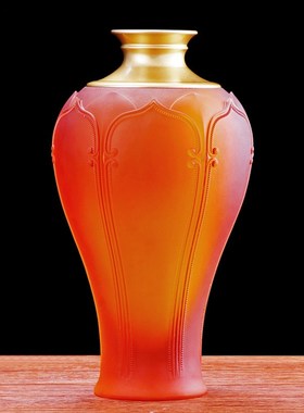 家居用品摆件古法琉璃吉祥花花瓶