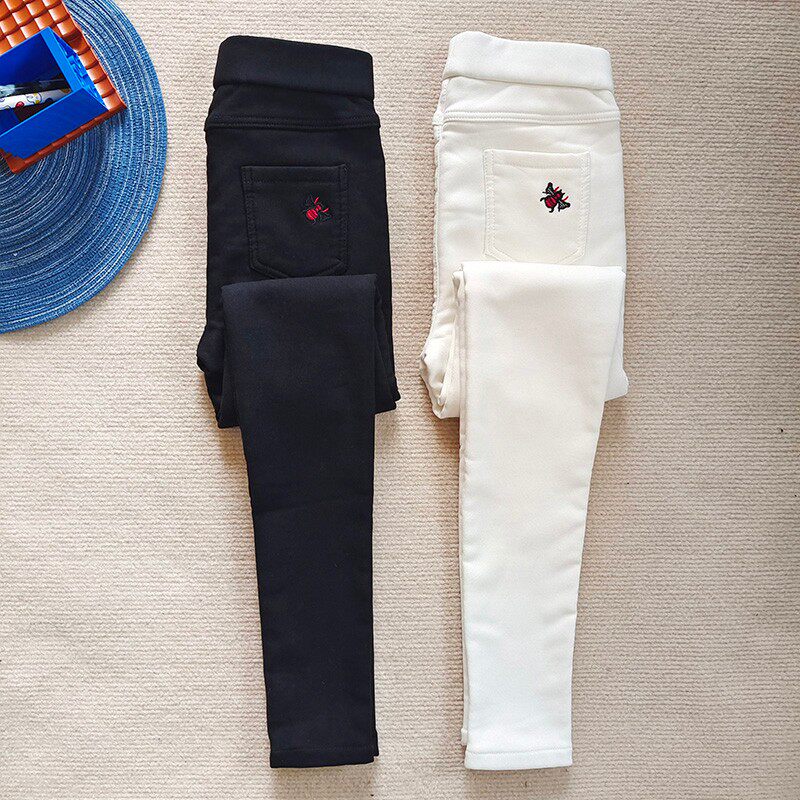 新款白色外穿打底裤女秋冬加绒加厚黑高腰弹力小脚修身显瘦魔术裤