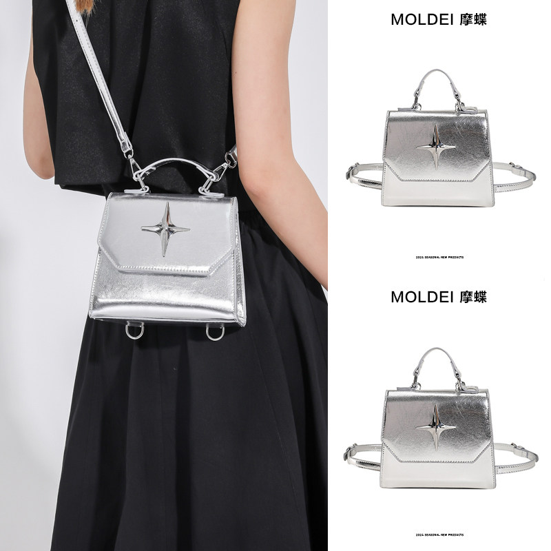 夏季高级感小众旅行小双肩包包女士2024新款黑色斜挎两用包小背包